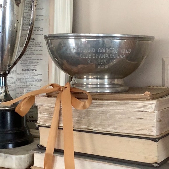 Vintage Stieff Pewter Bowl 1958 Golf Trophy - Picture 9 of 11